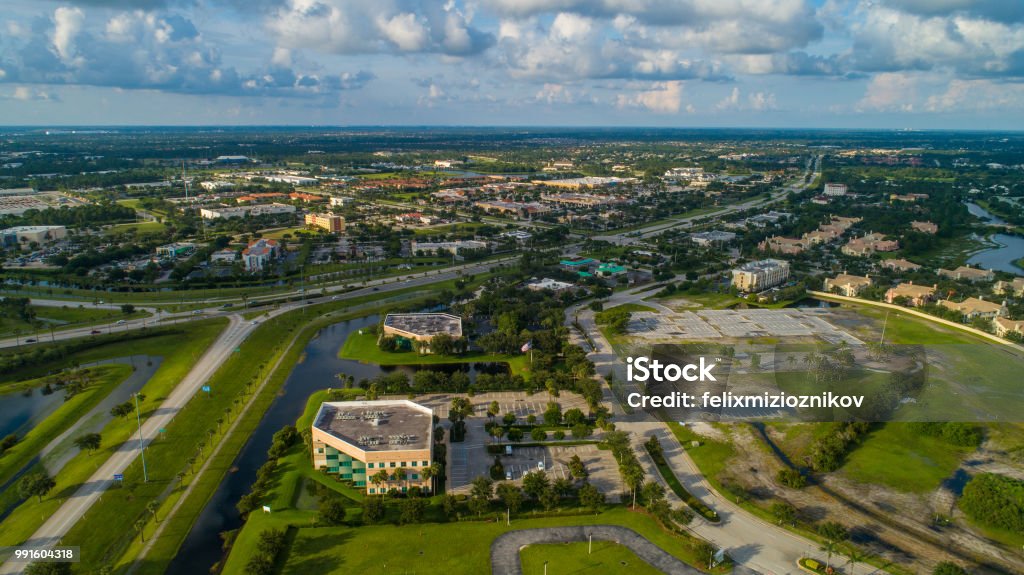 Aerial image Port St Lucie Florida Aerial drone image of Port St Lucie Florida USA Port St. Lucie Stock Photo