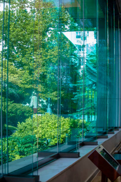 istock Glass windows of building at Temple Square 991677702
