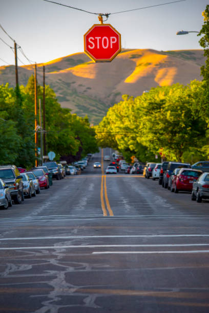 Hanging stop sign in Salt Lake
