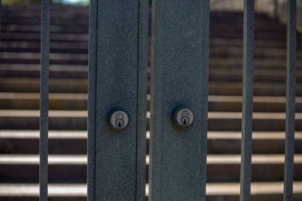 istock Locked gates at the Conference Center roof 991705222