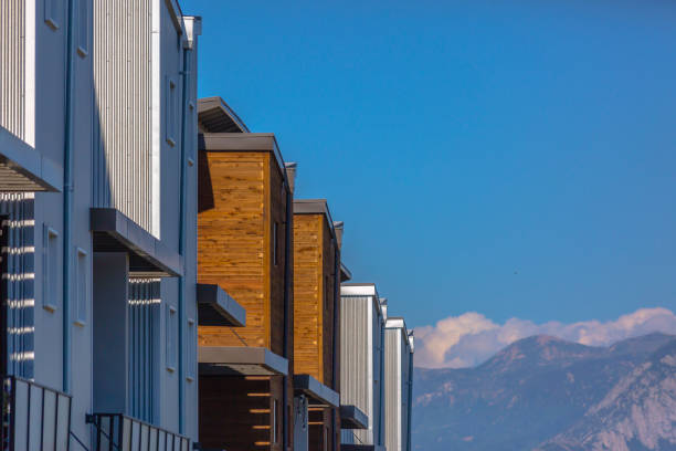 istock Mountains and townhomes in Daybreak Utah 991717754