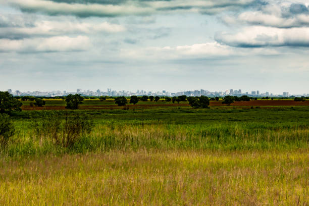 istock Field overlooking the city 991754610