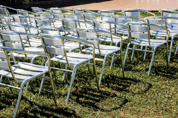 Colorful Chairs On A Garden