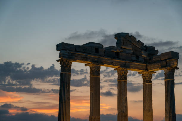 istock Ruins of Appolo's temple at sunset, Side, Turkey 991755600