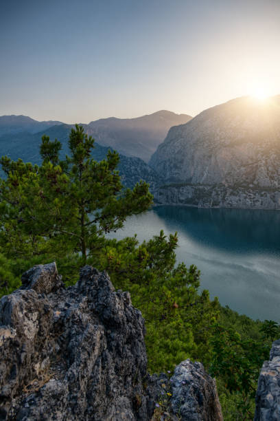 istock Sunrise over beautiful lake in mountains 991755866