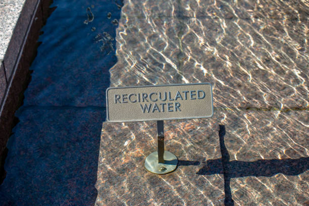 istock Recirculated water sign in a pond 991755962