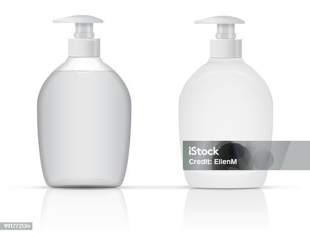 Sabun Vector Packing Dengan Sabun Cair Mock Up Vector Template Ilustrasi Stok ...
