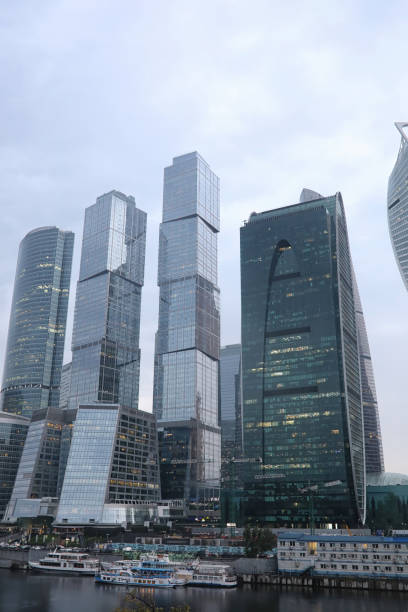 istock Business center with high skyscrapers 991807794