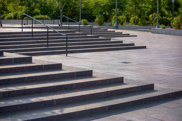 istock Triple corners of outdoor staircase 991810652