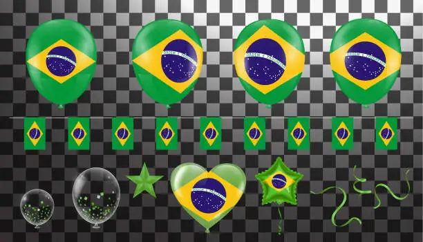 Vector illustration of constituent illustration vector celebration for victory and winner to do background celebrated Brazilian, football, World Cup