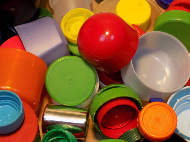 istock Ecology at work - various plastic bottle caps ready for recycling or designing 991832968