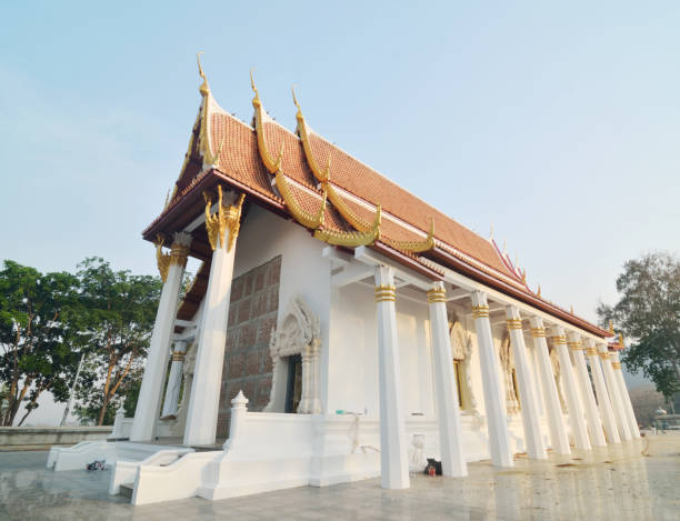istock Thai Temple with blue sky, Thailand 991856362