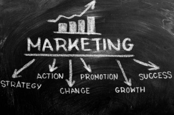 istock Marketing concept with financial graph 991858200