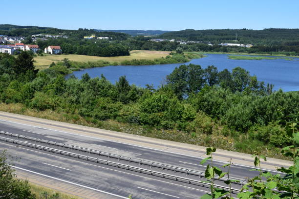 istock the Autobahn at the lake, Ulmen Eifel 991861778