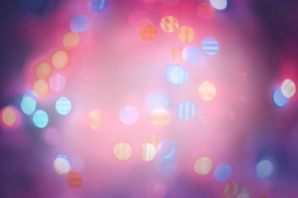 istock Christmas abstract purple background with bokeh defocused lights 991872406