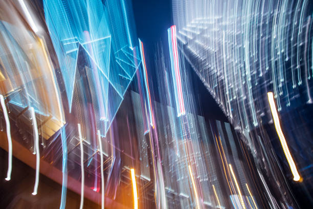 istock blurred night view Skyline of Hongkong 991872432