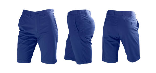 Blue men's shorts on a white background