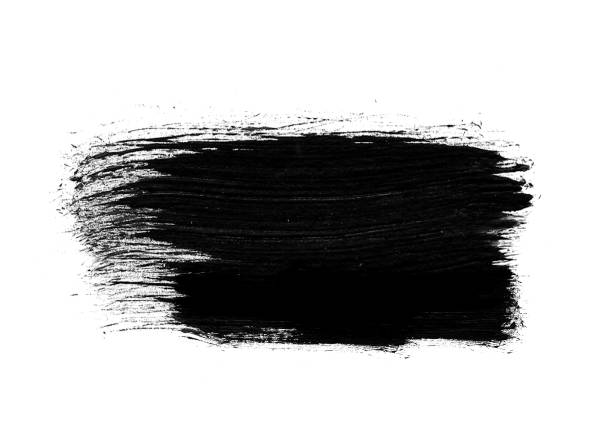 istock Black color patches graphic brush strokes design effect element for background 991883238