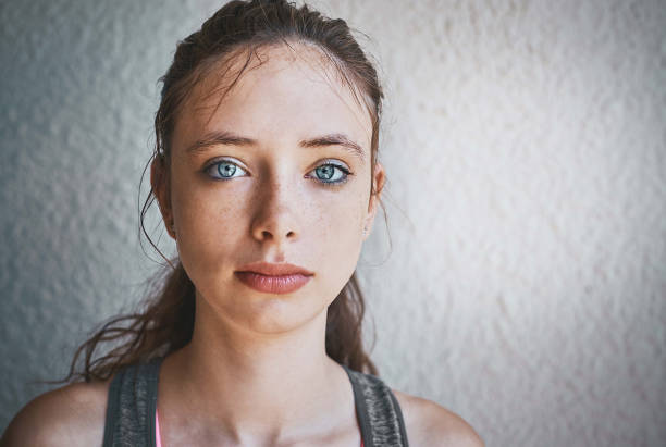 istock Seriously beautiful young brunette looks at camera 991891978