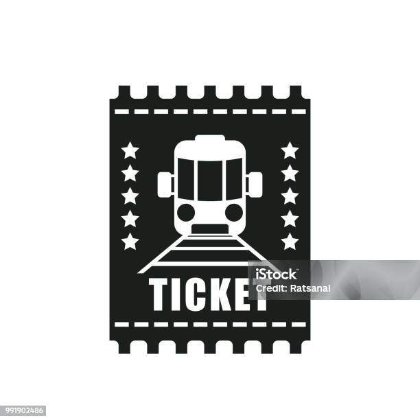 Train Ticket Stock Illustration - Download Image Now - Train Ticket, Vector, Computer Graphic