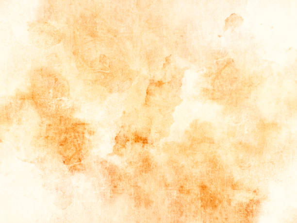 Watercolor background with brown coffee stains