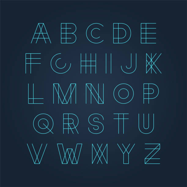 istock Vector futuristic luminous font - minimal design. Trendy english alphabet. Neon letters 991972342