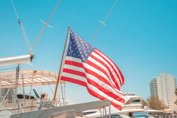 at the Harbor and decided to take a picture of beautiful flag in all its glory.