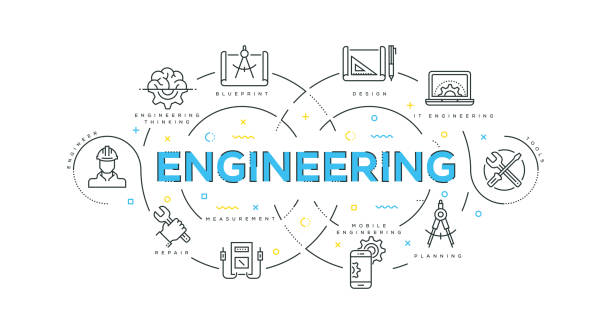 ilustrações, clipart, desenhos animados e ícones de design moderno plano de engenharia - engenheiro