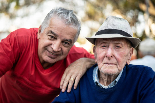 istock Old Friends/ Father and Son Portrait 992048522