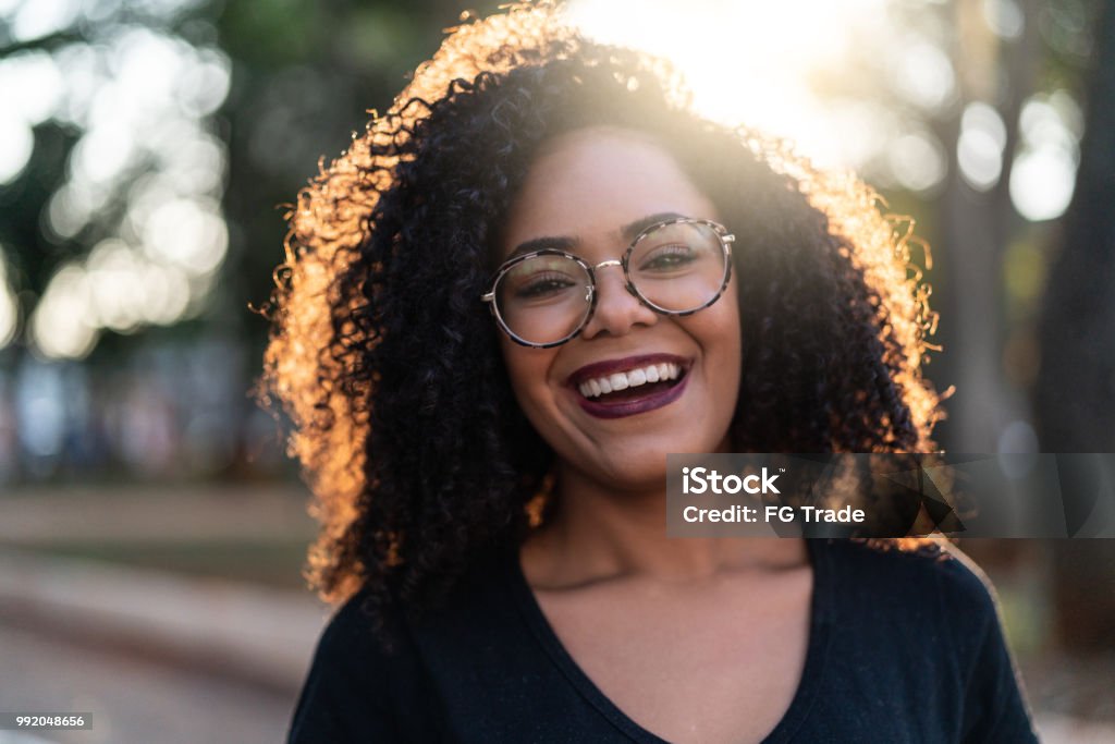 Beautiful Curly Hair Woman Portraits Women Stock Photo