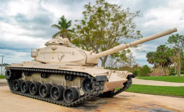 M-60 Battle tank located at a public park in Ft Lauderdale, Florida