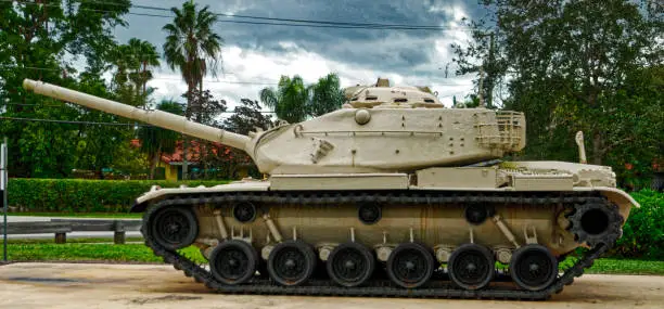 M-60 Battle tank located at a public park in Ft Lauderdale, Florida