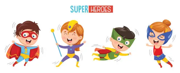 Vector illustration of Vector Illustration Of Superheroes