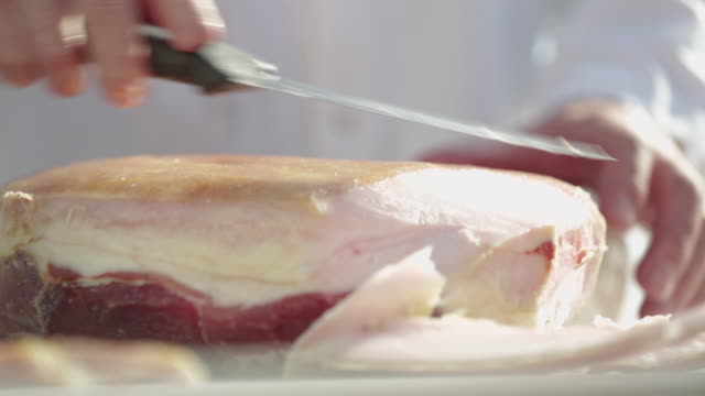 Carving a Parma Ham