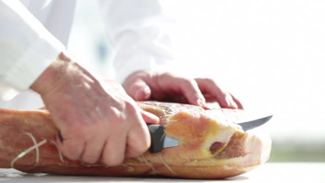 Carving a Parma Ham