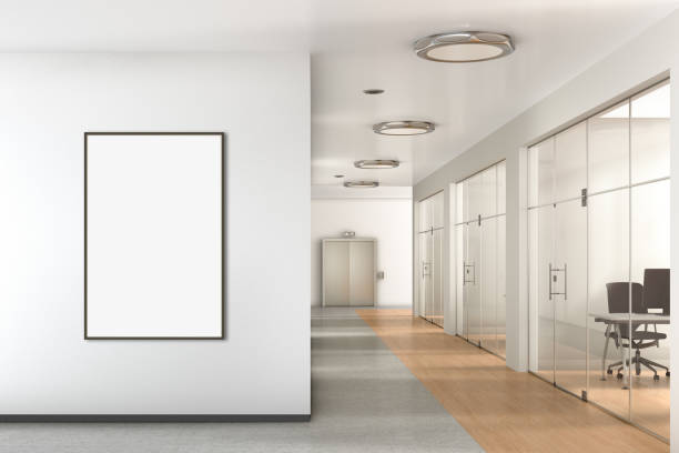 istock Blank poster on the wall in modern office 992083760