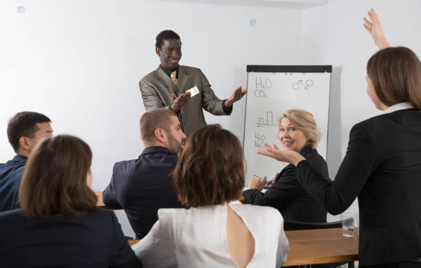 istock African American business coach communicating with auditorium 992083874