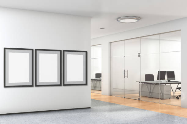 istock Blank poster on the wall in modern office 992084190