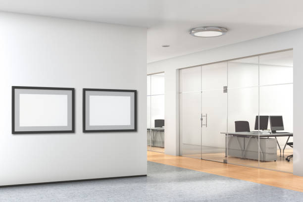 istock Blank poster on the wall in modern office 992084354
