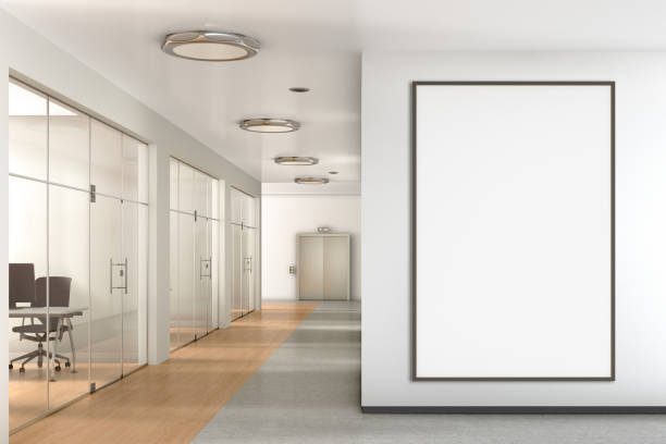 istock Blank poster on the wall in modern office 992084438