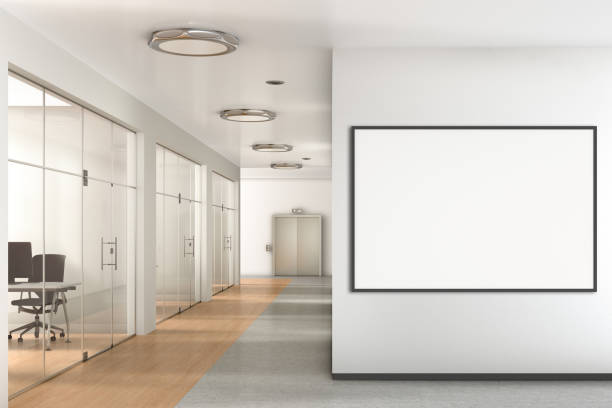 istock Blank poster on the wall in modern office 992084468