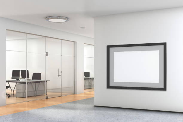 istock Blank poster on the wall in modern office 992084742