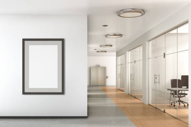 istock Blank poster on the wall in modern office 992085104
