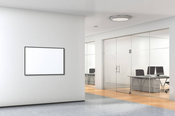 istock Blank poster on the wall in modern office 992085172