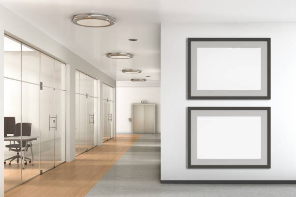 istock Blank poster on the wall in modern office 992085258