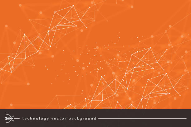 Abstract technology background Technology, Globe - Navigational Equipment, Internet, Computer Network, Data, Orange abstract technology orange stock illustrations