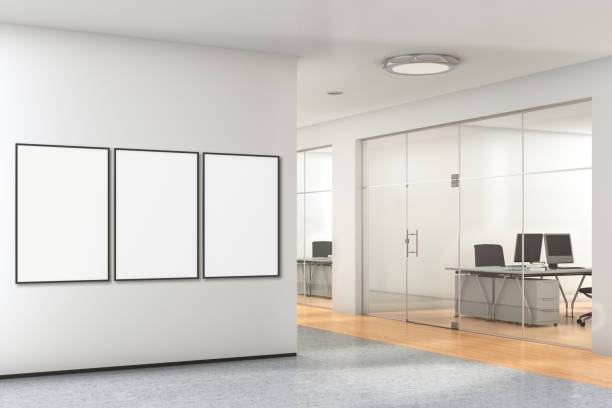 istock Blank poster on the wall in modern office 992085768