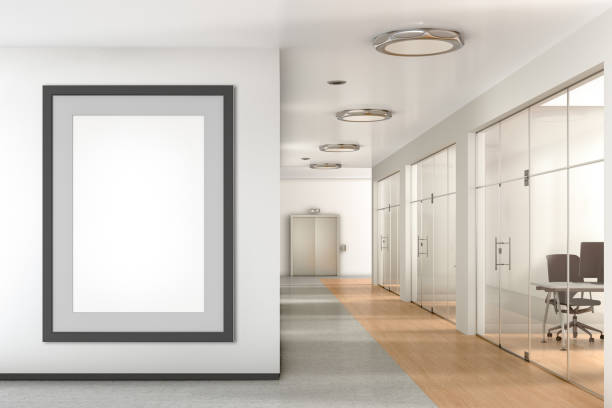 istock Blank poster on the wall in modern office 992085934