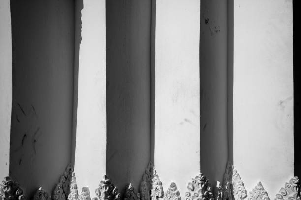 Abstract light and shadow of cement texture with THAI art