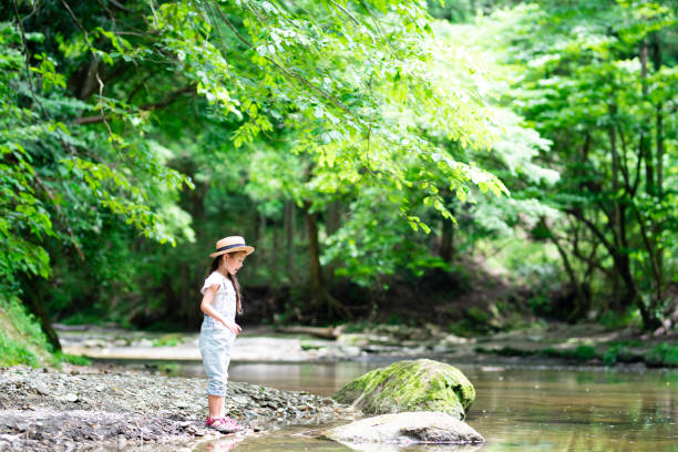 istock Girl playing in the river 992111072